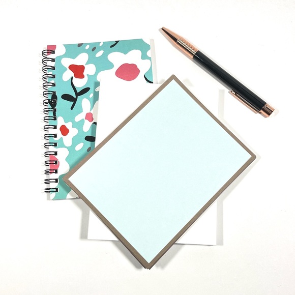 Flower Notebook & Note Cards Bundle NWOT - Picture 1 of 5
